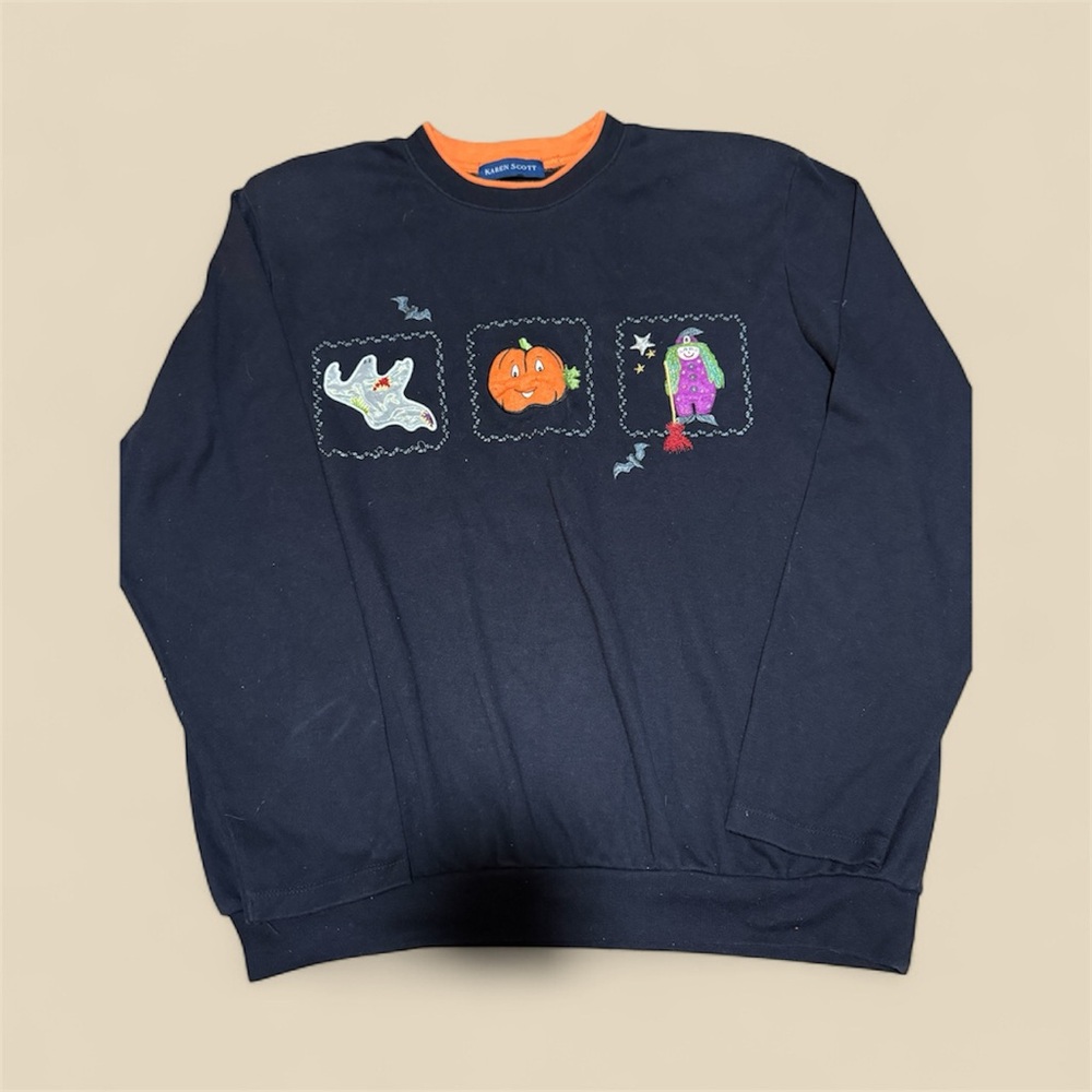 Karen Scott Black Halloween Sweatshirt